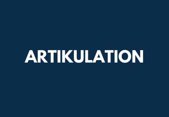 Kachel mit dem Wort Artikulation