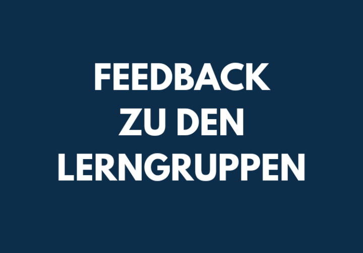 Kachel Feedback zu den Lerngruppen