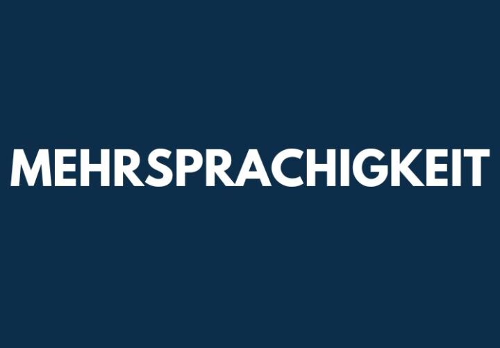Kachel mit dem Wort Mehrsprachigkeit