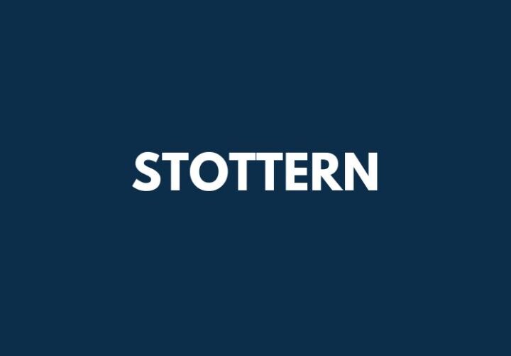 Kachel mit Wort Stottern